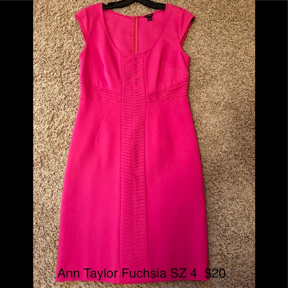 Ann Taylor Fuchsia Dress
